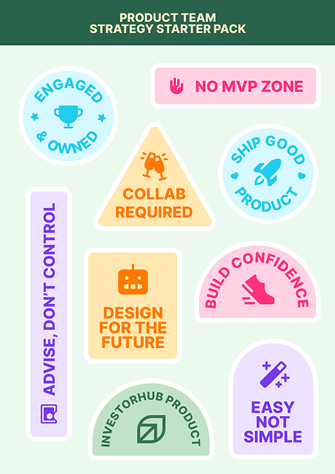 Product team sticker sheet